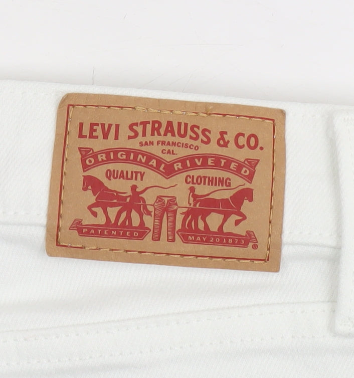 Levi's Women's White Bermuda Shorts Size 29 Cotton Blend