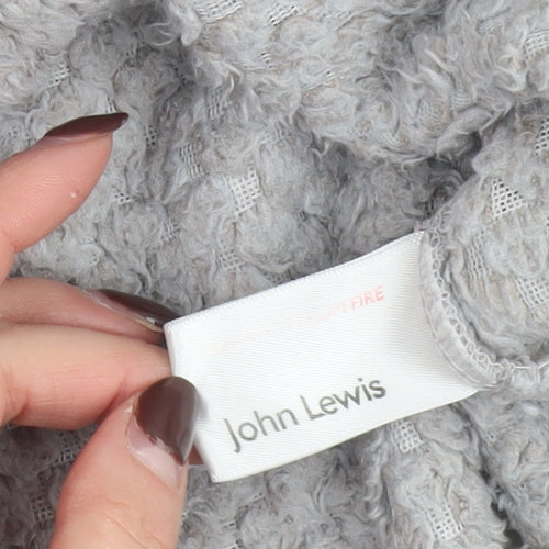 John Lewis Women Grey Hooded Fleece Zip Robe L Winter Wear