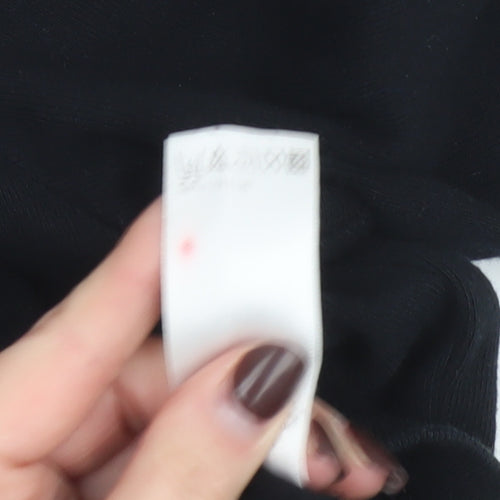 Marks and Spencer Women Black Size 10 Boat Neck Long Sleeve Top