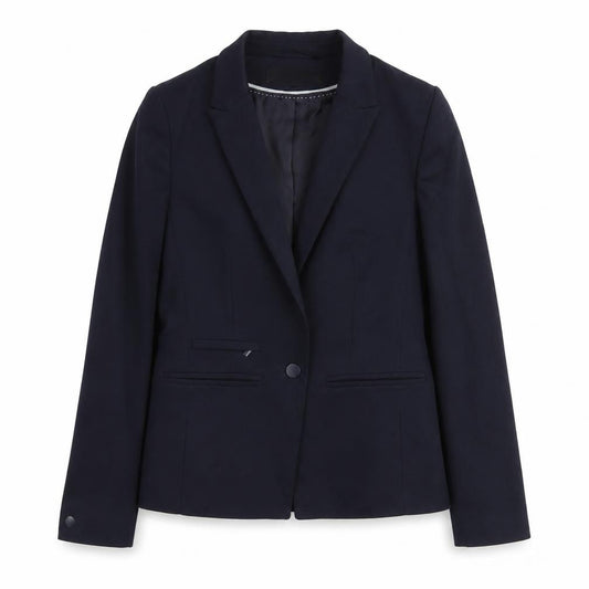 Front view of Next Women Blue, size 8, Tailoring One Button Blazer Jacket