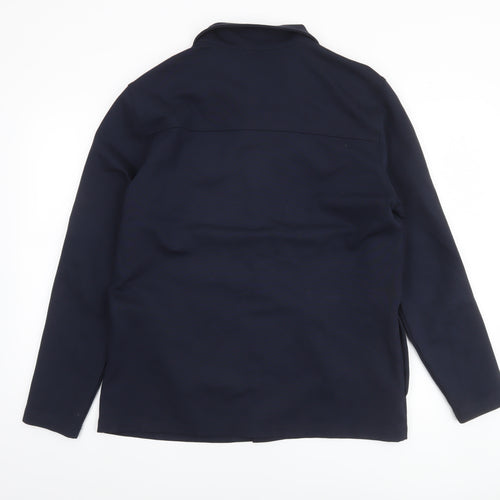 Arne Women's Blue Regular Fit Collared Button Jacket M