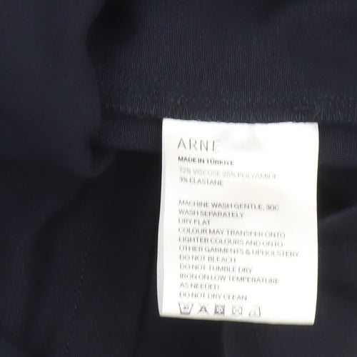 Arne Women's Blue Regular Fit Collared Button Jacket M