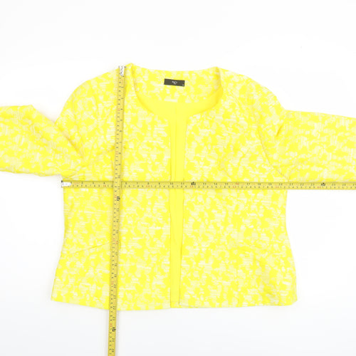 M&Co Petite Yellow Woven Blazer Women’s Size 16 Single Breasted