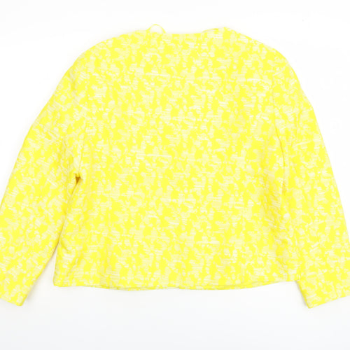 M&Co Petite Yellow Woven Blazer Women’s Size 16 Single Breasted