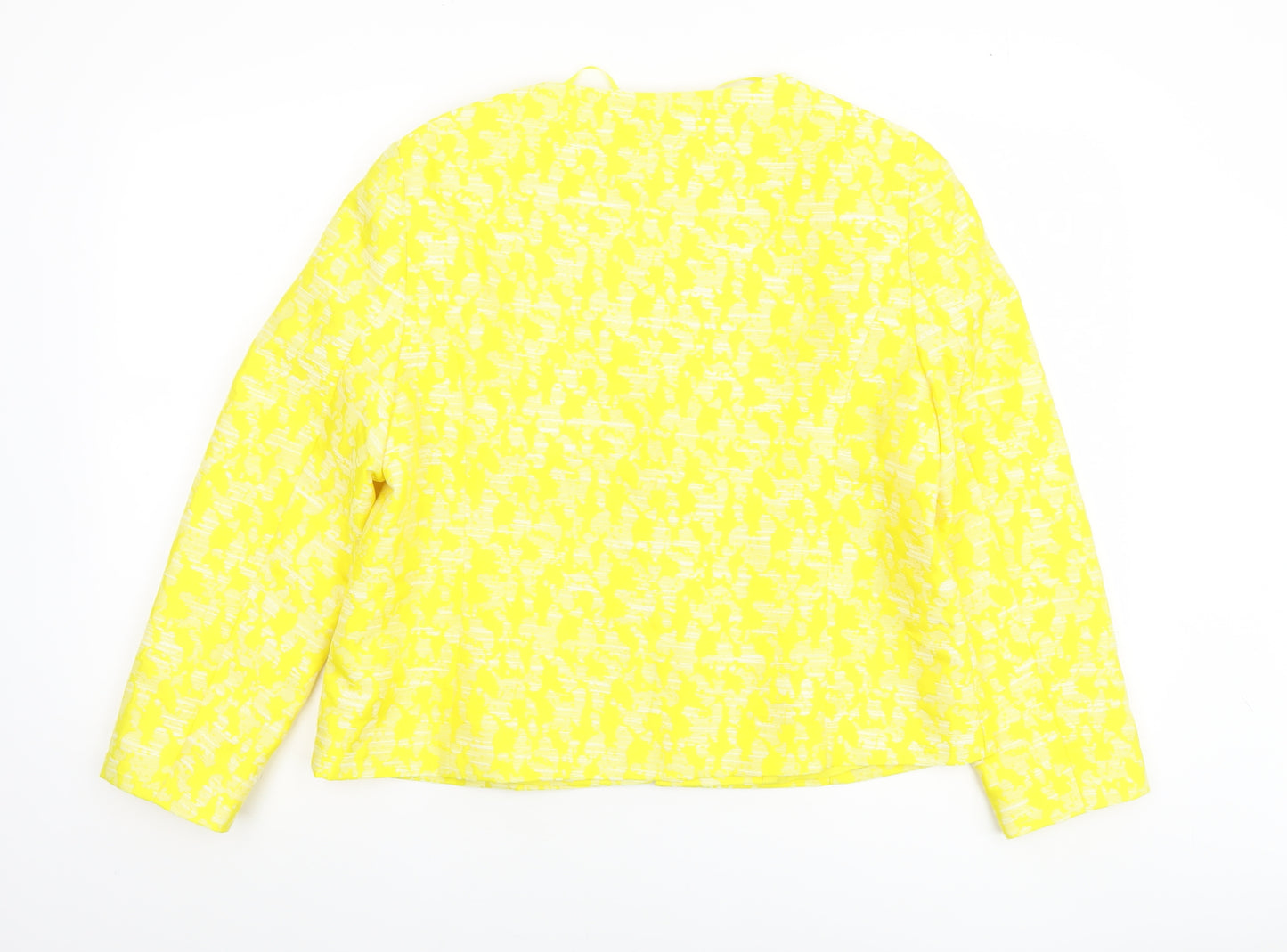 M&Co Petite Yellow Woven Blazer Women’s Size 16 Single Breasted