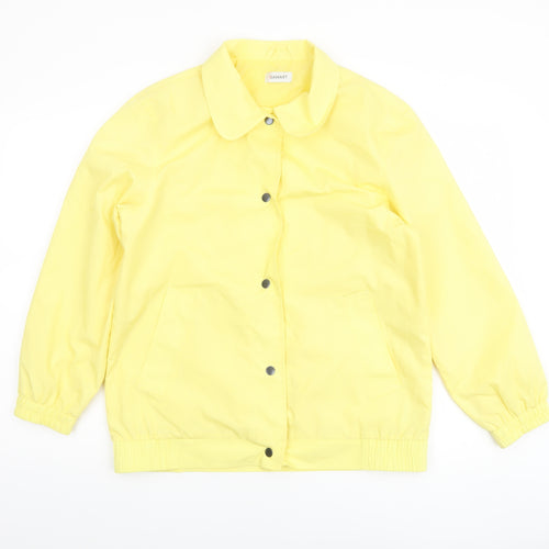 Damart Women's Yellow Basic Jacket Size 10 Casual Mid-Length