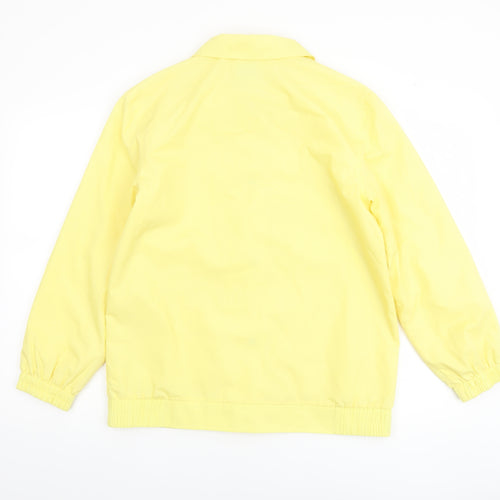 Damart Women's Yellow Basic Jacket Size 10 Casual Mid-Length