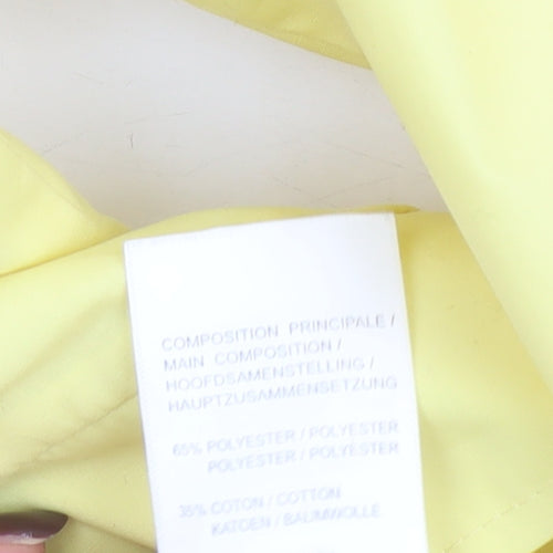 Damart Women's Yellow Basic Jacket Size 10 Casual Mid-Length