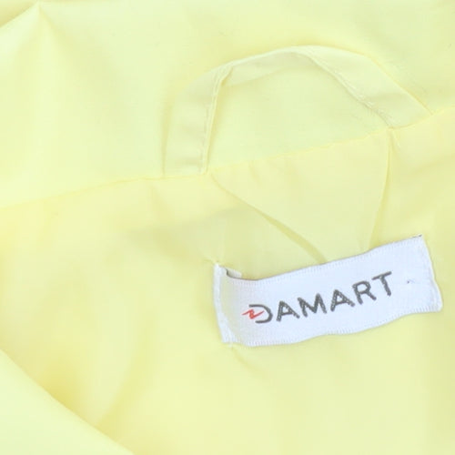 Damart Women's Yellow Basic Jacket Size 10 Casual Mid-Length