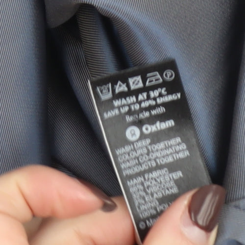 Marks and Spencer Women Black Pinstripe Suit Jacket Size 16 Classic