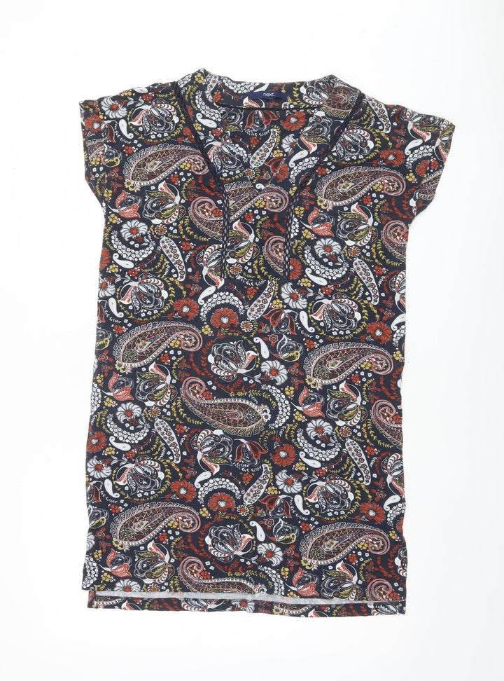 Next Women's Multicoloured Paisley Tunic Blouse Size 10