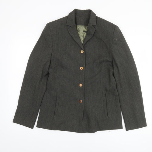 Debenhams Women Grey Size 10 Single-Breasted Suit Jacket