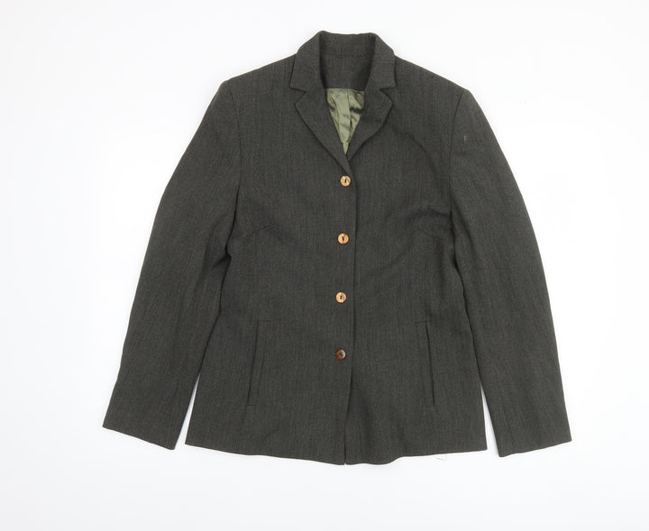 Debenhams Women Grey Size 10 Single-Breasted Suit Jacket