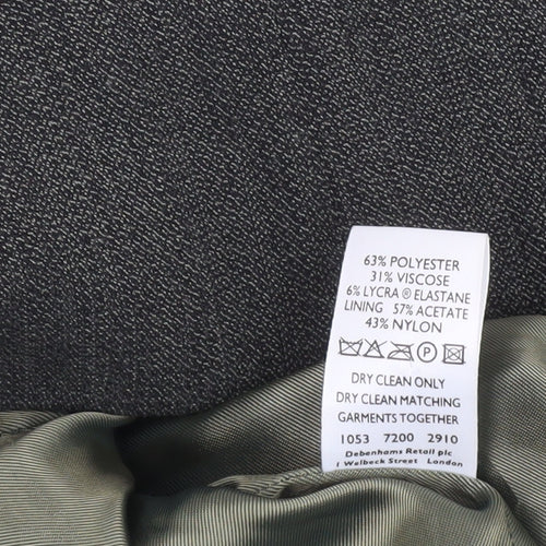 Debenhams Women Grey Size 10 Single-Breasted Suit Jacket