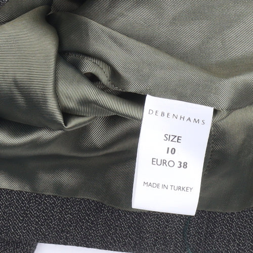Debenhams Women Grey Size 10 Single-Breasted Suit Jacket