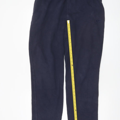 Cotton Traders Men’s Blue Fleece Sweatpants L Elastic Waist Regular