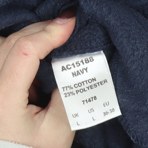 Cotton Traders Men’s Blue Fleece Sweatpants L Elastic Waist Regular