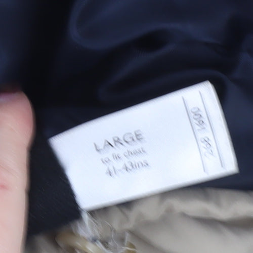 West Rock Men's Beige L Basic Jacket Full Zip Lined Casual Outdoor