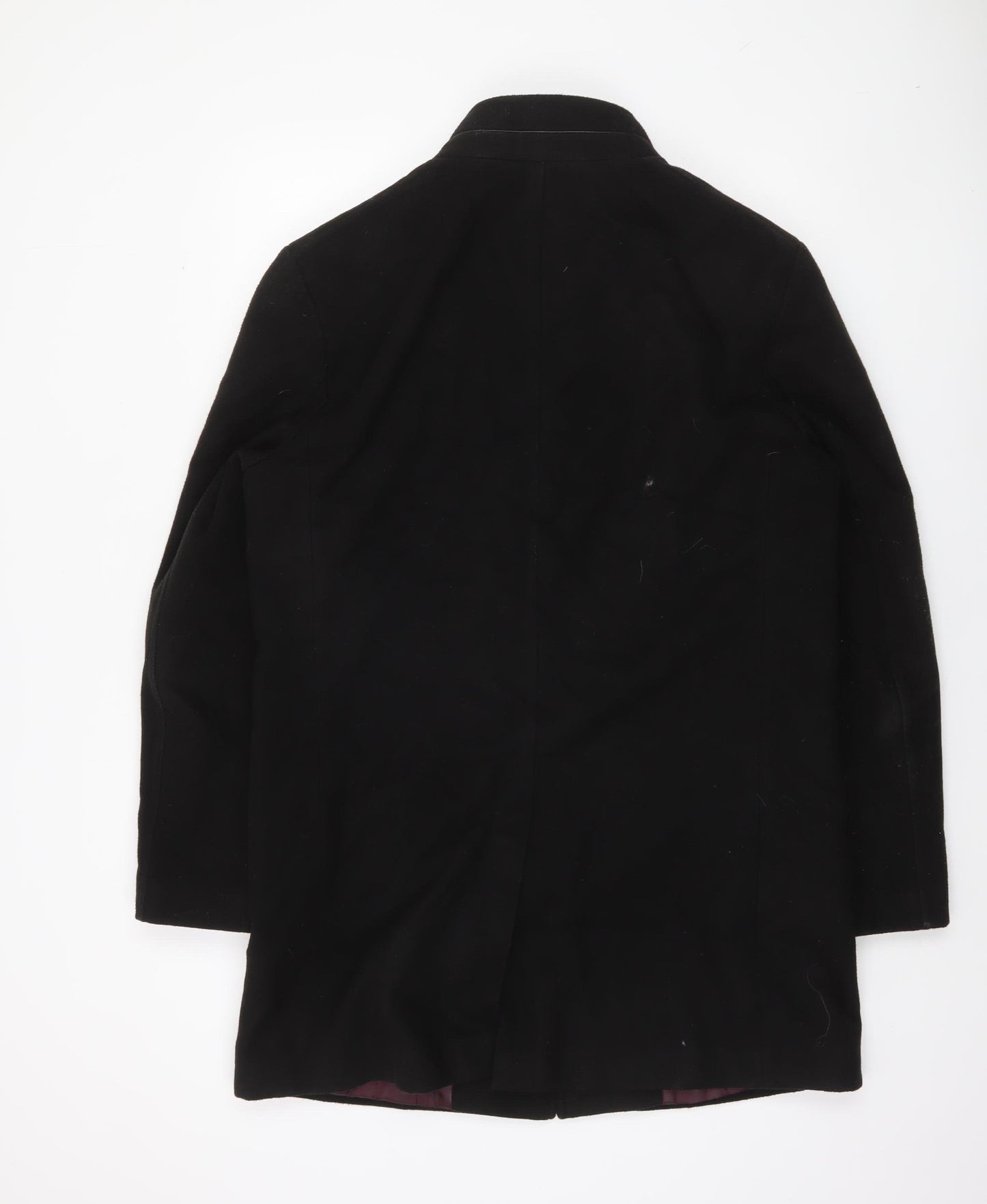 WEIS Men's Black Regular Fit Mid-Length Overcoat Size 50