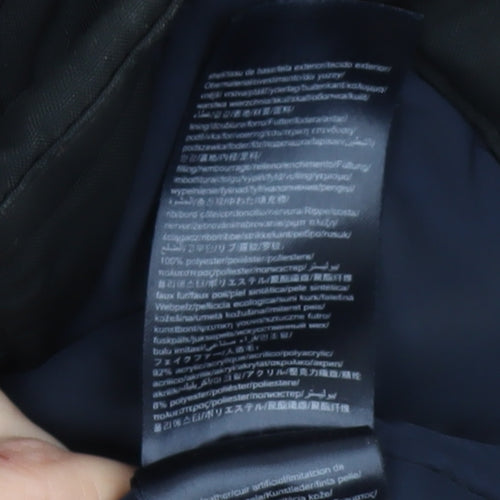 Tommy Hilfiger Men's Black Parka Jacket M Hooded Faux Fur Trim Winter Coat