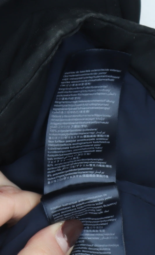 Tommy Hilfiger Men's Black Parka Jacket M Hooded Faux Fur Trim Winter Coat