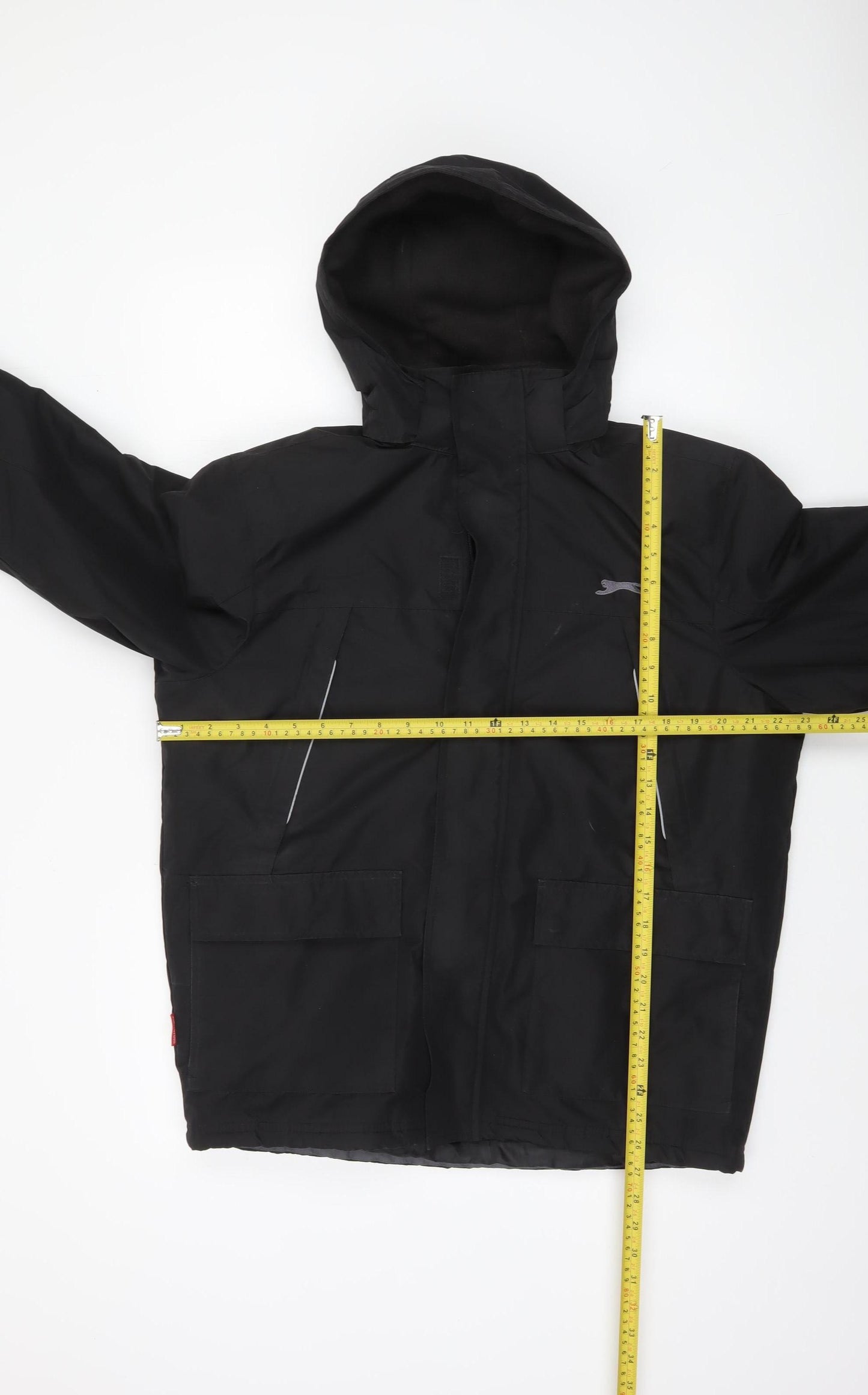 Slazenger Men's Black Waterproof Hooded Rain Jacket Size S