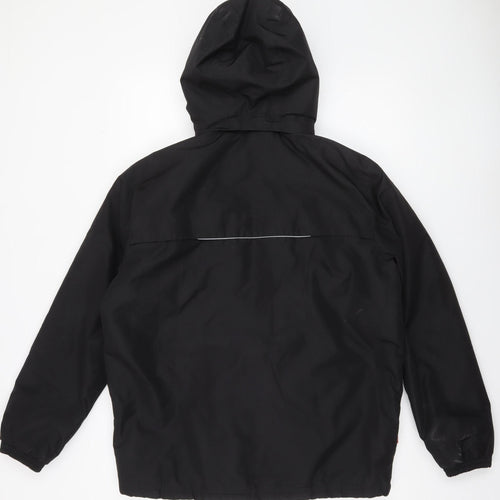 Slazenger Men's Black Waterproof Hooded Rain Jacket Size S
