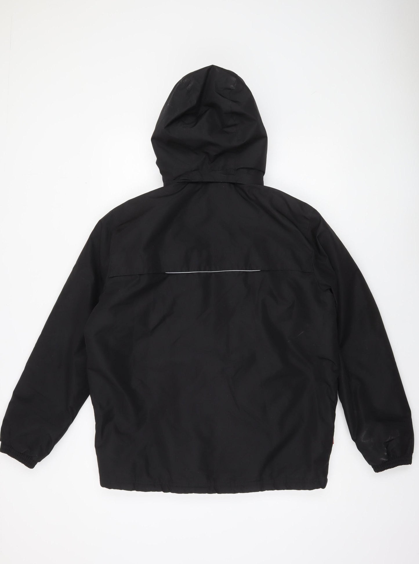 Slazenger Men's Black Waterproof Hooded Rain Jacket Size S