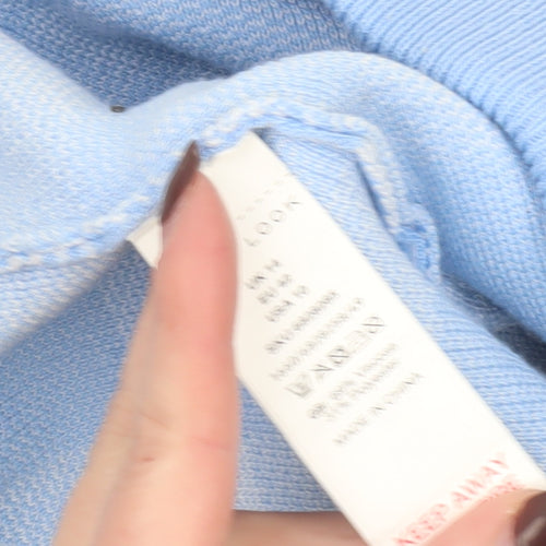 New Look Women's Blue Check Knit Pencil Skirt Size 14