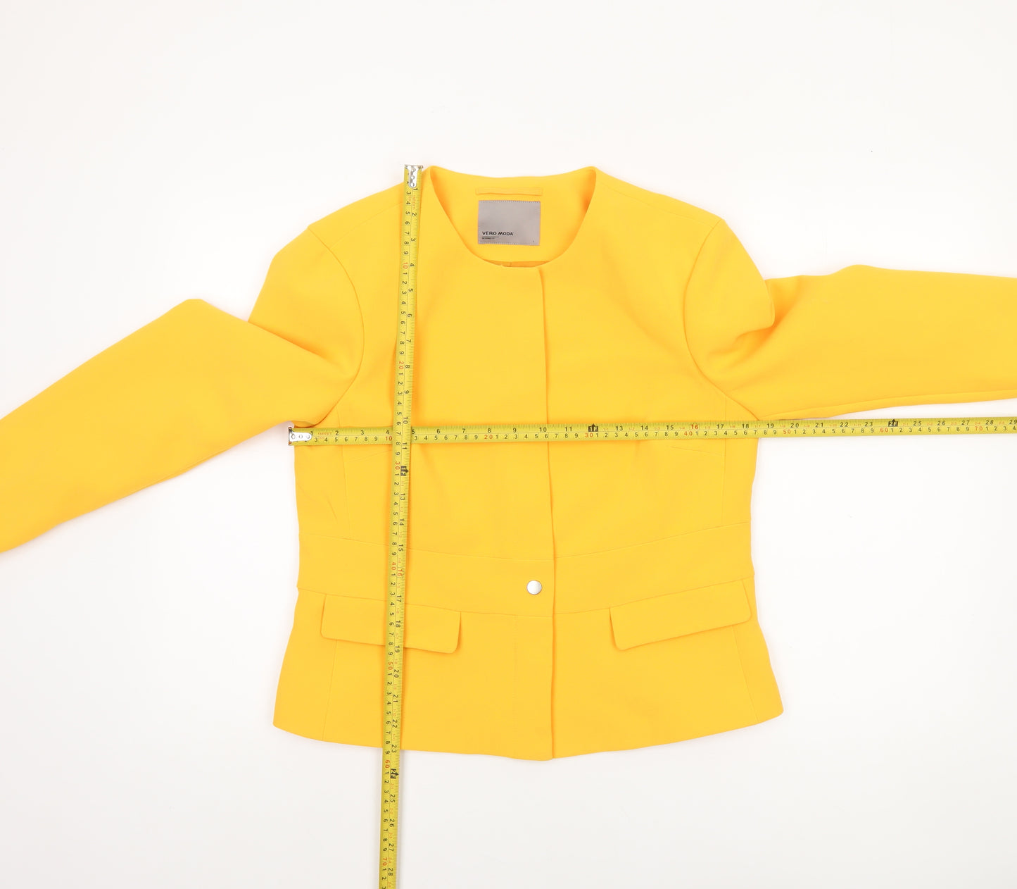 Vero Moda Women's Yellow Tailored Blazer Jacket L