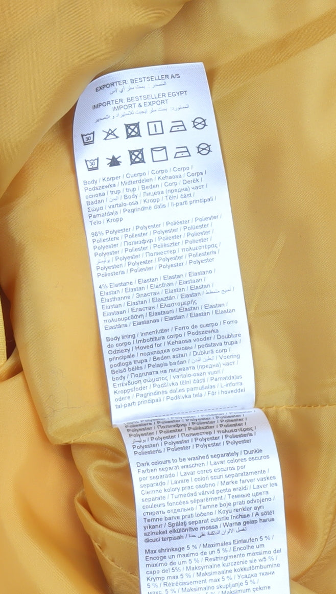 Vero Moda Women's Yellow Tailored Blazer Jacket L