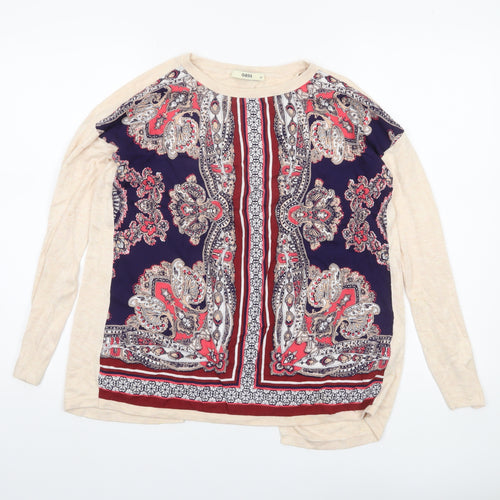 Oasis Womens Multicoloured Paisley Viscose Knit Jumper XS