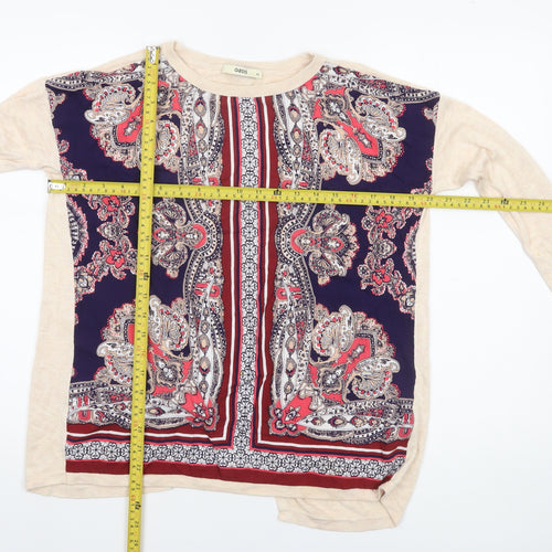 Oasis Womens Multicoloured Paisley Viscose Knit Jumper XS