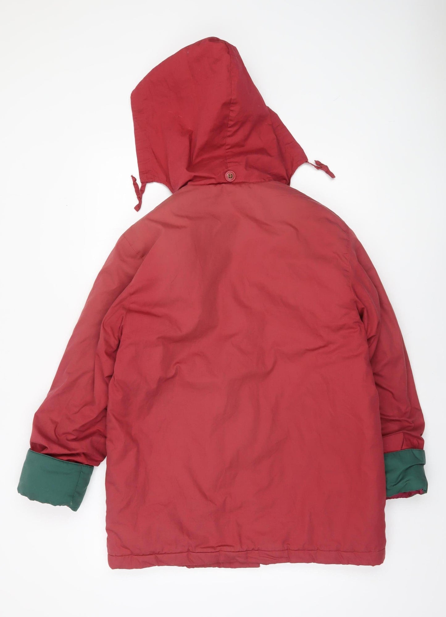 Casual Woman Red Hooded Puffer Jacket Size 10 Women’s Mid-Length