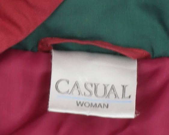 Casual Woman Red Hooded Puffer Jacket Size 10 Women’s Mid-Length