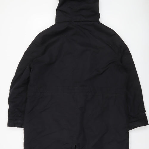 Maine New England Women's Black Hooded Parka Coat Size 22