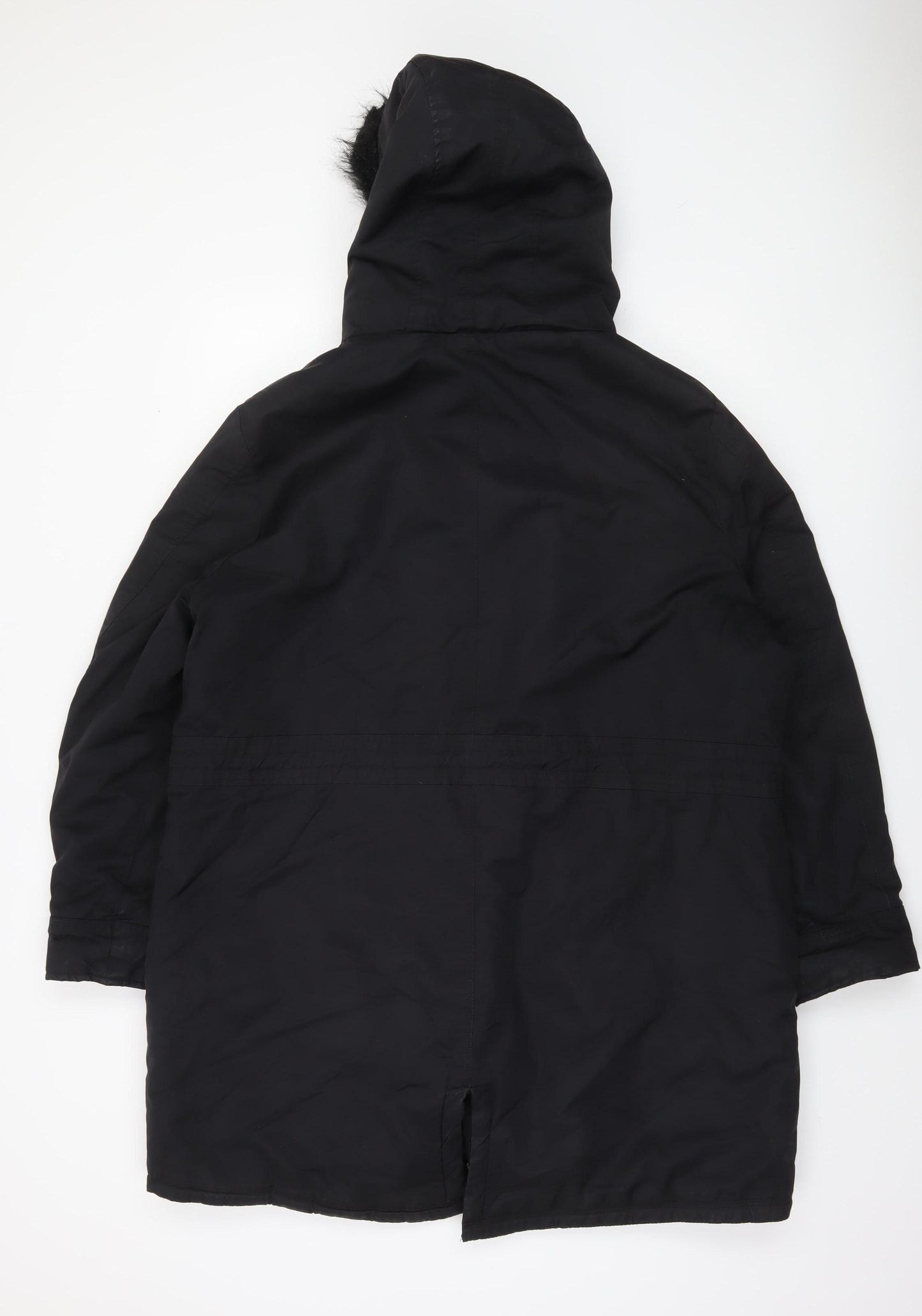 Maine New England Women's Black Hooded Parka Coat Size 22