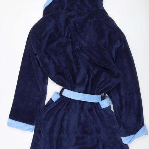 Manchester City Navy Blue Hooded Robe 2XL Men's Soft Fleece Nightwear