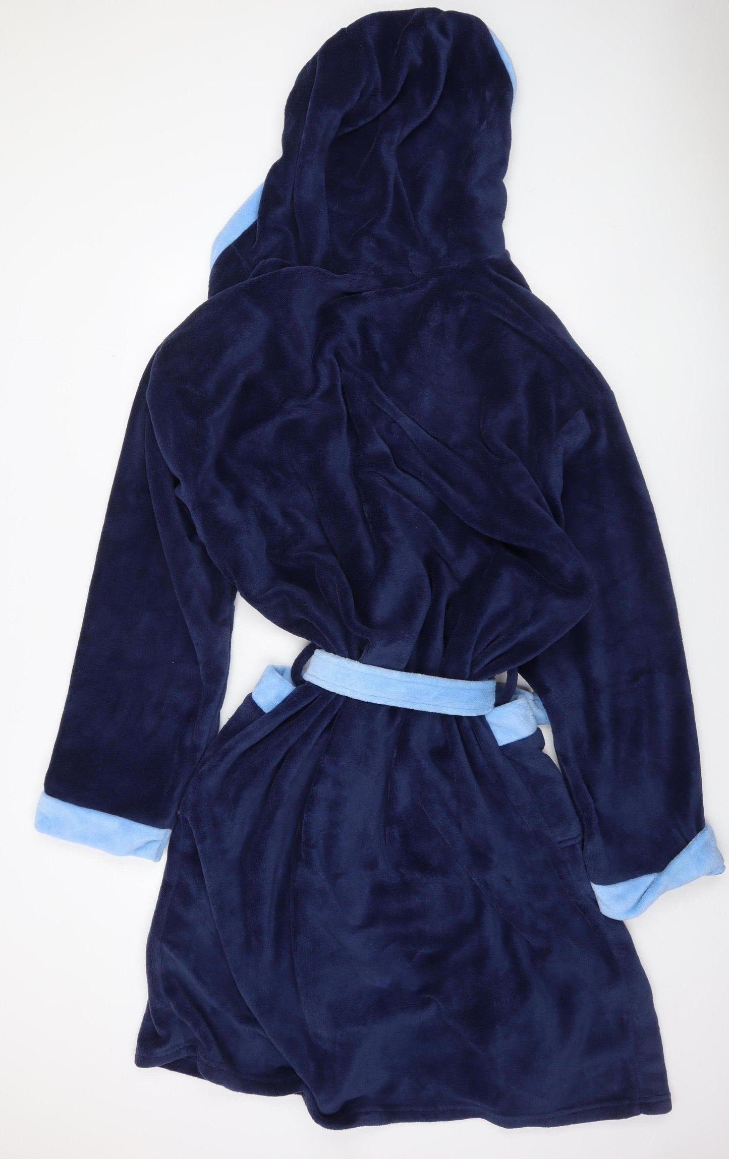 Manchester City Navy Blue Hooded Robe 2XL Men's Soft Fleece Nightwear