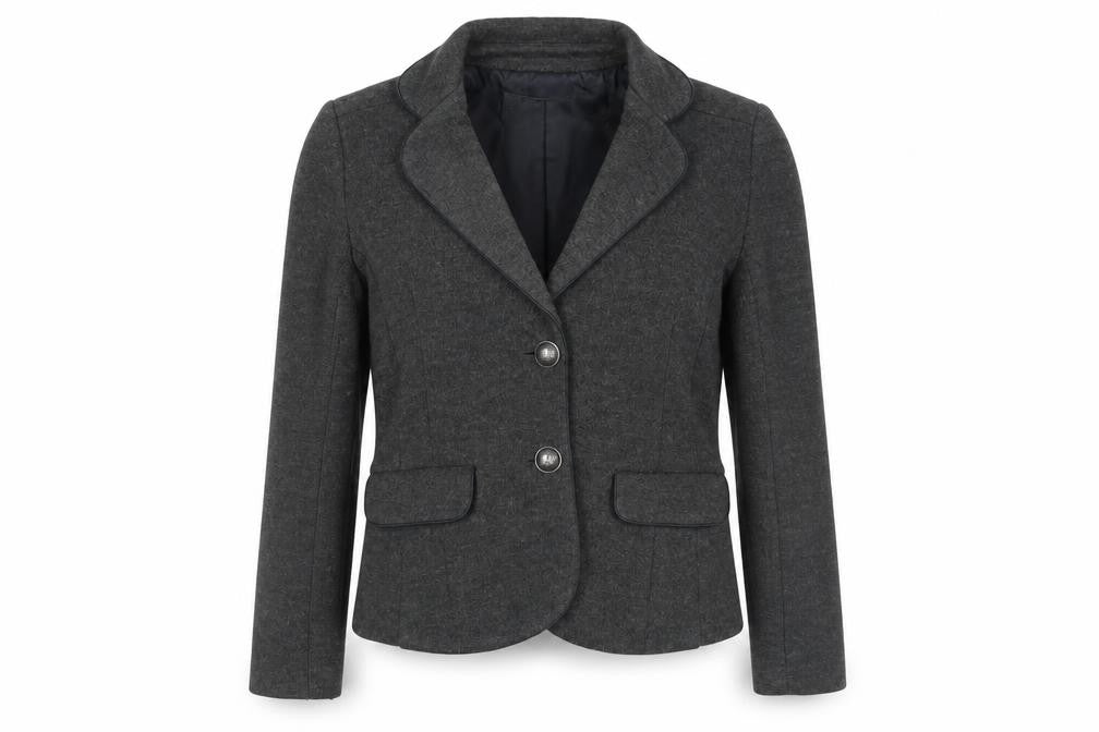 Front view of Malvin Women Grey Wool Blend Blazer Jacket, size 12