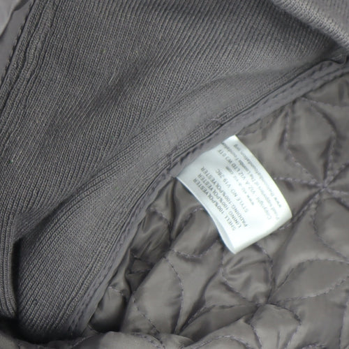 VIZ A VIZ Womens Grey Quilted Full Zip Jacket Size M