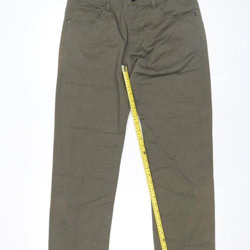 Dunnes Stores Men's Green 36W 30L Chino Trousers Cotton Stretch