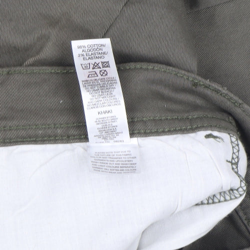 Dunnes Stores Men's Green 36W 30L Chino Trousers Cotton Stretch