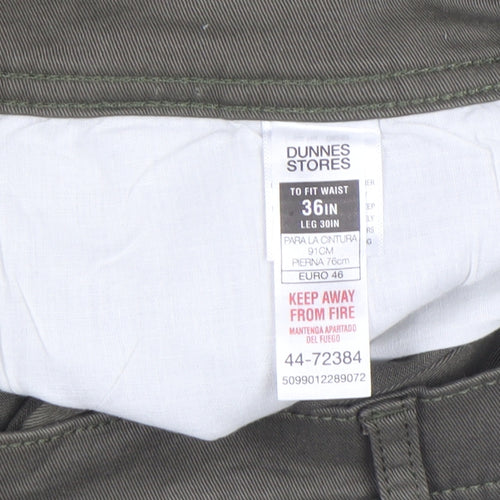 Dunnes Stores Men's Green 36W 30L Chino Trousers Cotton Stretch