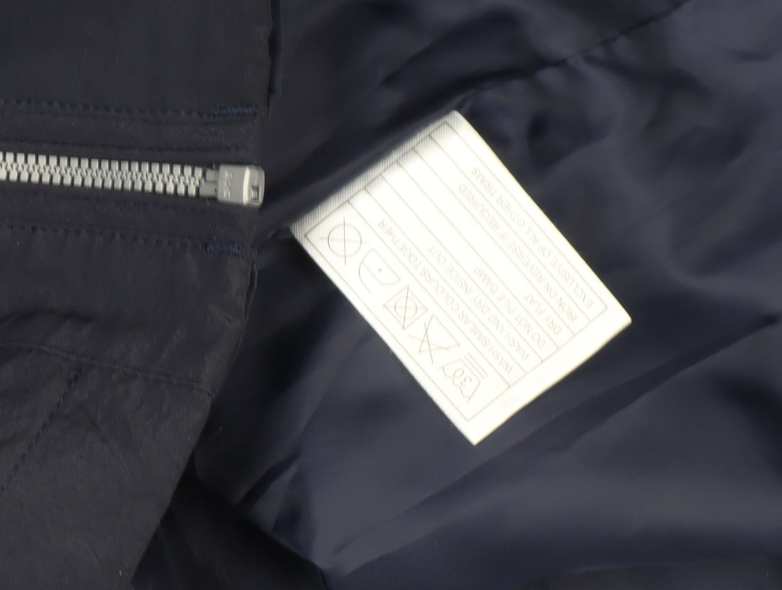 Anna Rose Womens Blue Size 14 Lightweight Nautical Zip Jacket