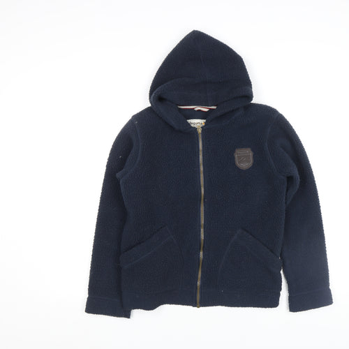 Regatta Boys Blue Fleece Hooded Zip Jacket 11-12 Years Hiking Outdoor