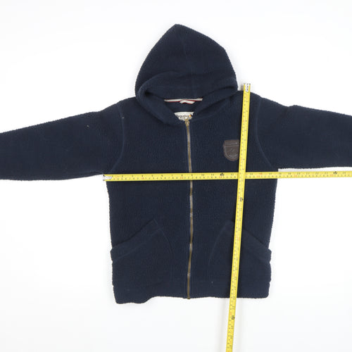 Regatta Boys Blue Fleece Hooded Zip Jacket 11-12 Years Hiking Outdoor