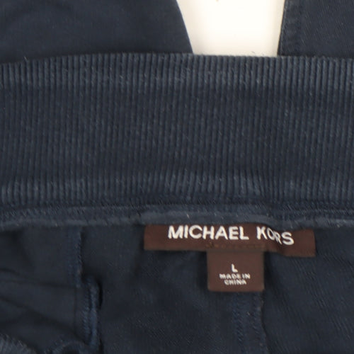 Michael Kors Men's Blue Jogger Trousers Size L Cotton Blend