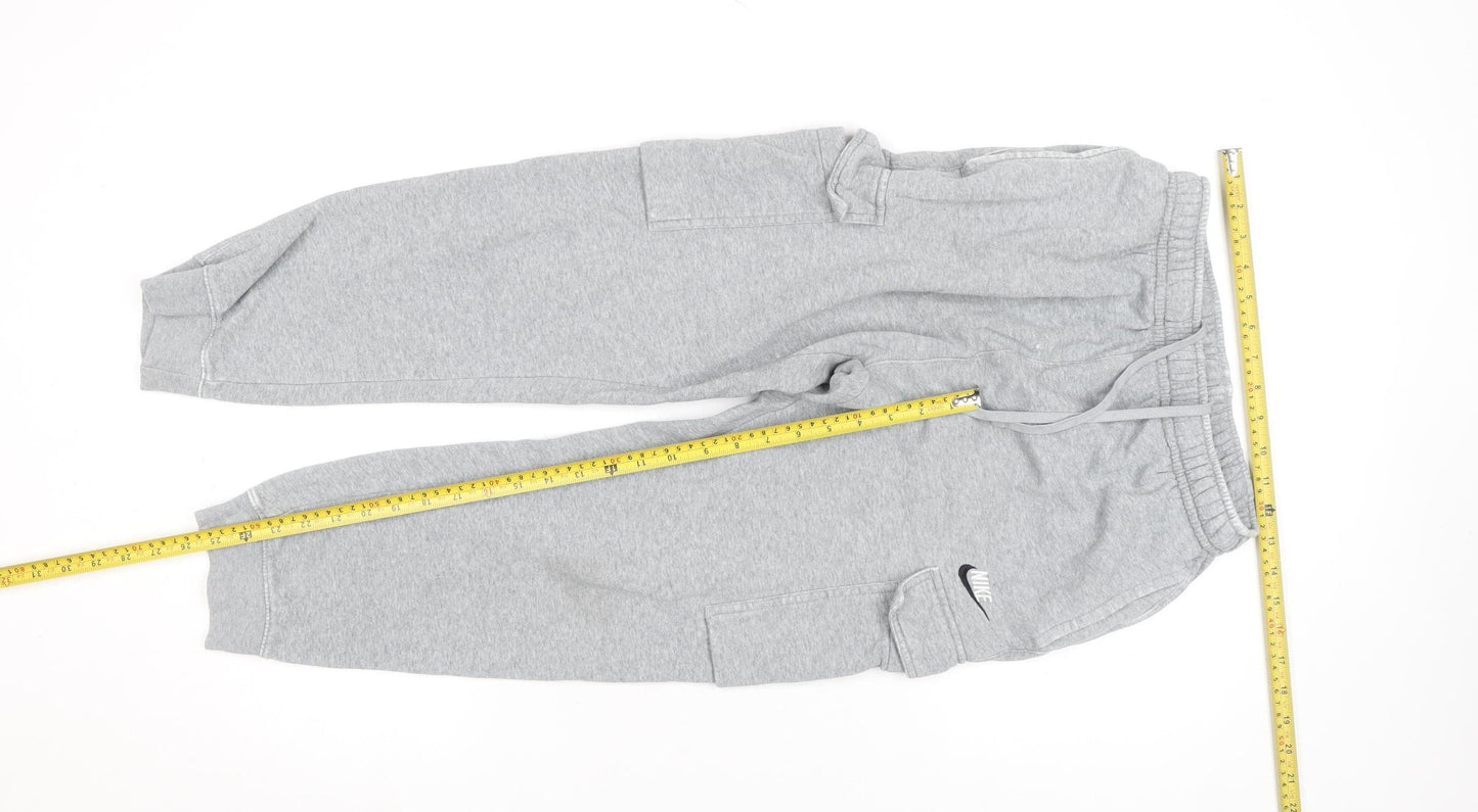 Nike Men's Grey Jogger Fleece Sweatpants Size M