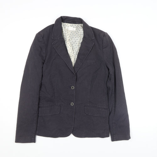L.O.G.G. Womens Blue Cotton Corduroy Blazer Jacket Size 14